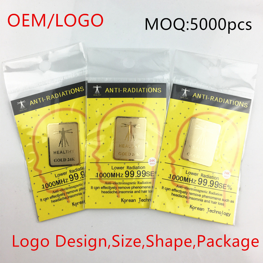 Наклейки для мобильного телефона с 24k золотом, EMR