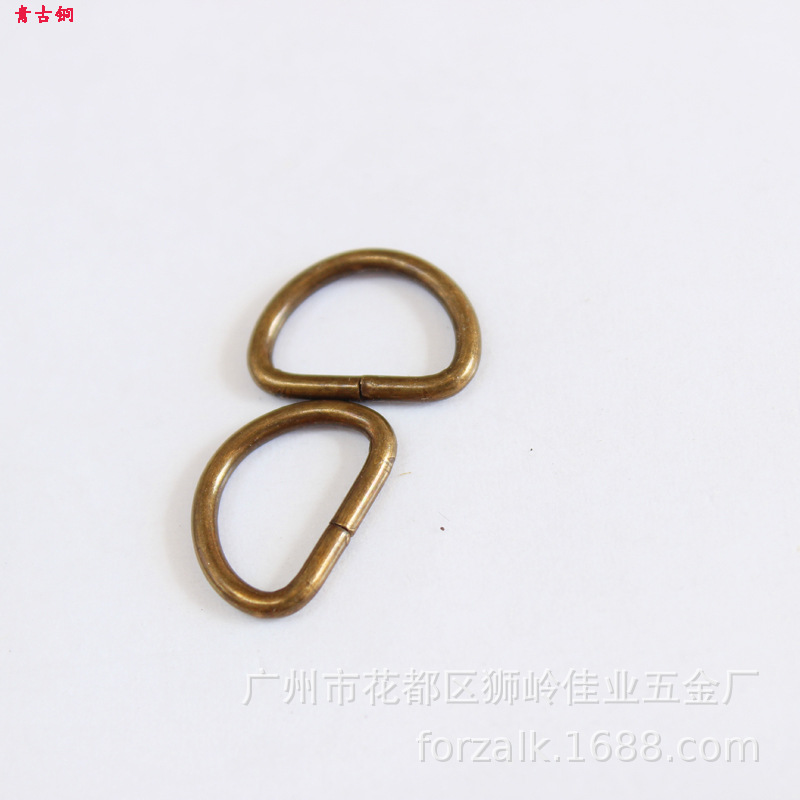 10mm Inner Width Thin D-Ring Buckle for Bags, D-Shaped Buckle for Luggage Hardware Accessories, 1.6/1.8 Wire Roll-Plated Iron Wire, 3-Point Small D-Ring Buckle
