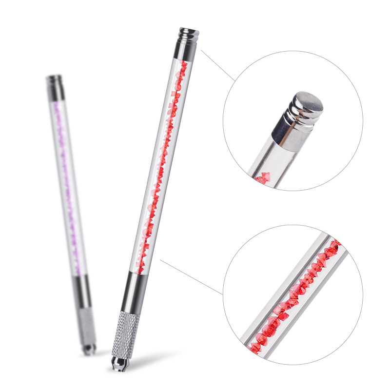 Factory wholesale single head crystal tattoo handicraft pen No.3 eyebrow tattoo Korean multifunctional tattoo pen waterproof