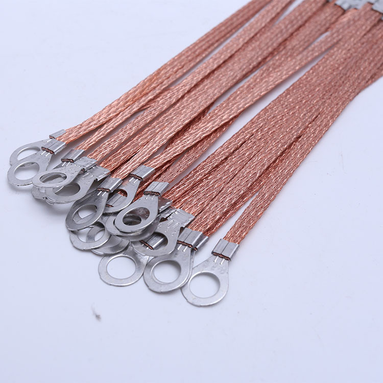 Copper clad aluminum bridge grounding wire copper braided electric box connection conductive jumper 2.5 4 6 Square