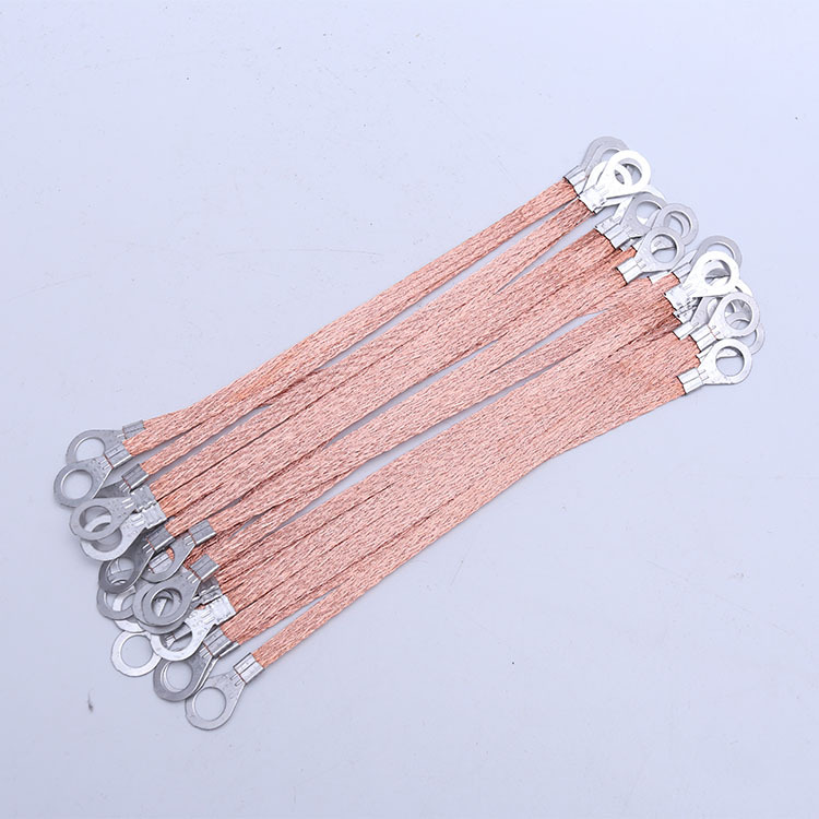 Copper clad aluminum bridge grounding wire copper braided electric box connection conductive jumper 2.5 4 6 Square