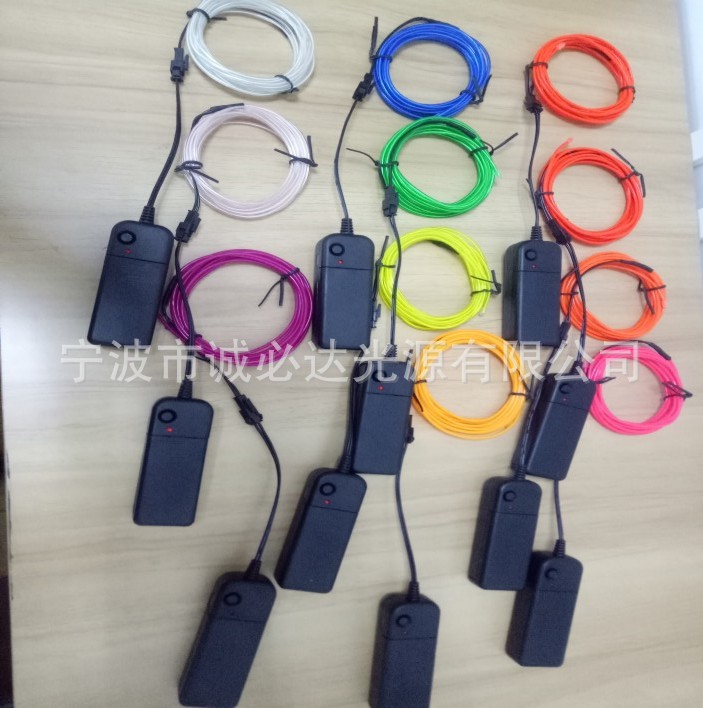 High-Brightness, Long-Life Cold Light for Masks, Glow-In-The-Dark Light Set, Car Ambient Light, Flat Wire, 2.3mm Round Wire