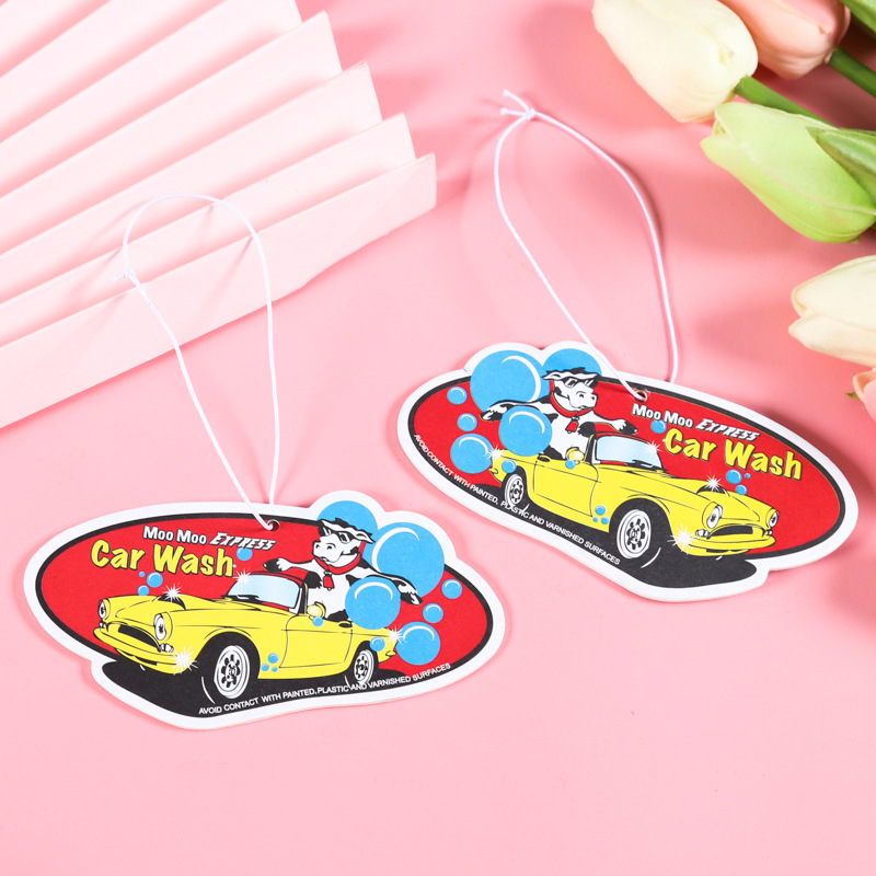 Manufacturer Customized Car Fragrance Tablets, Creative Cartoon Car Fragrance Tablets, Long-Lasting Odor Removal, Paper Fragrance Pendants, Car Hanging Decorations