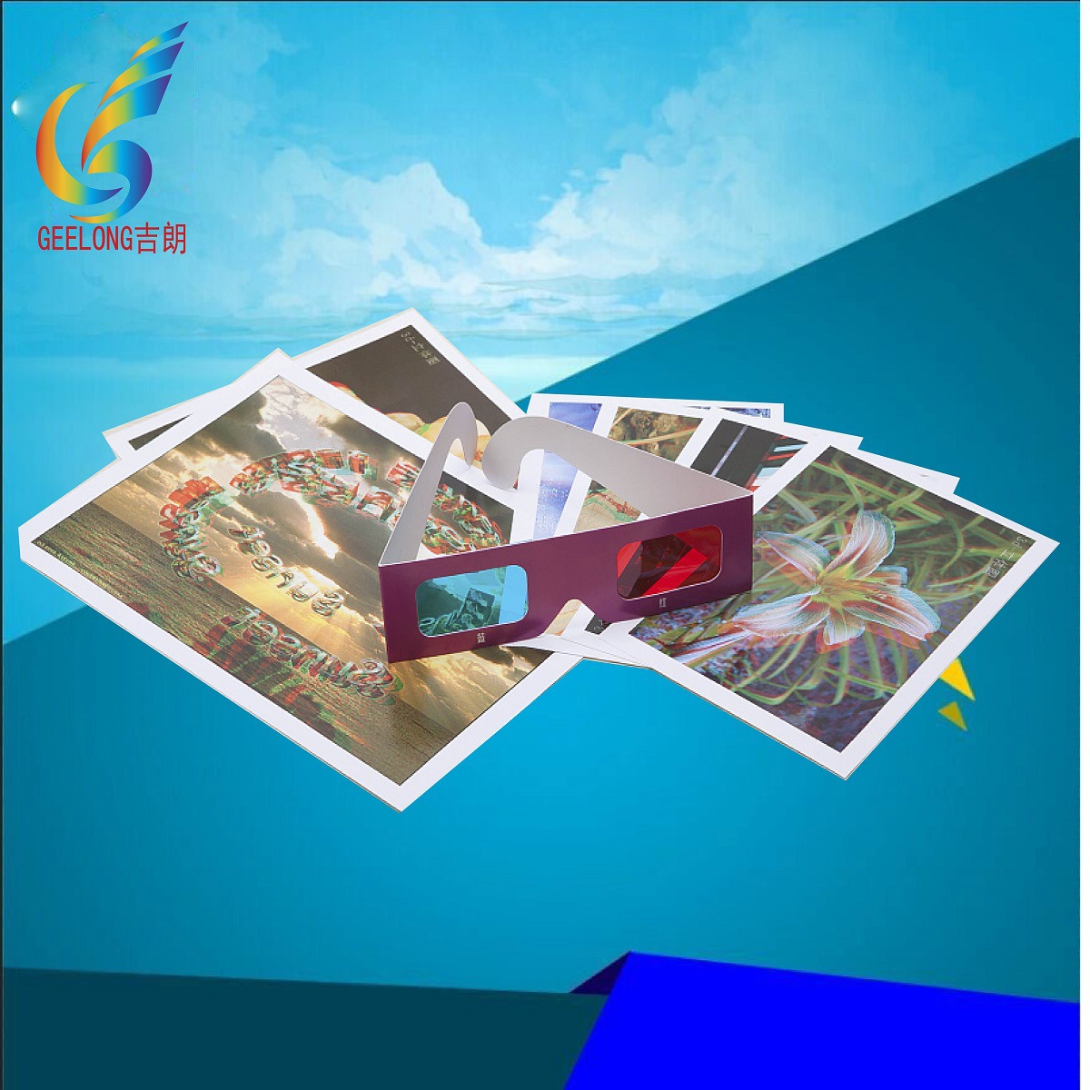 DIY домашние 3D очки красного и синего цвета для детей, студентов начальной школы, научный эксперимент, комплект материалов для науки и образования