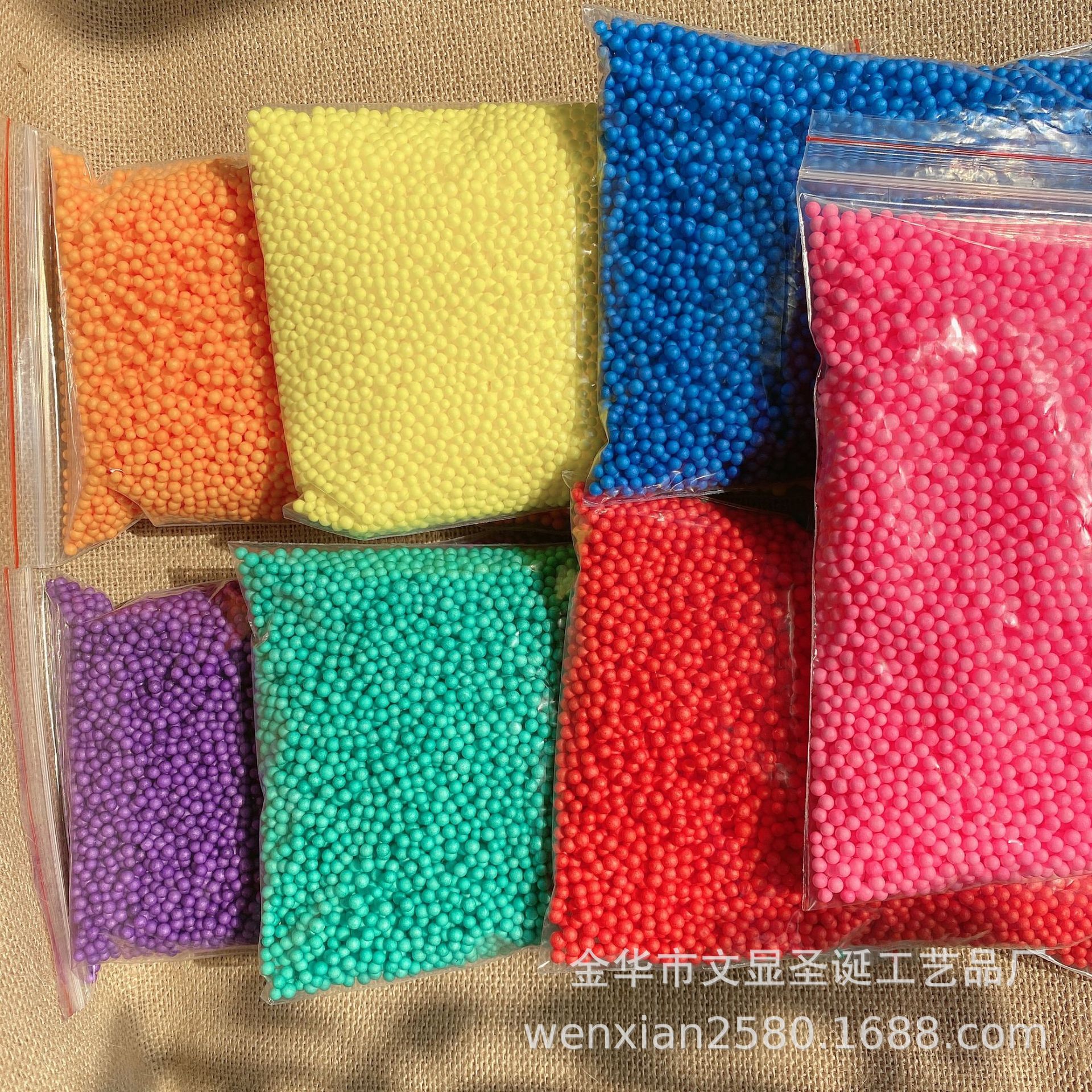 Color foam ball foam particles 3-5mm color particles macaron handmade DIY material slim particles