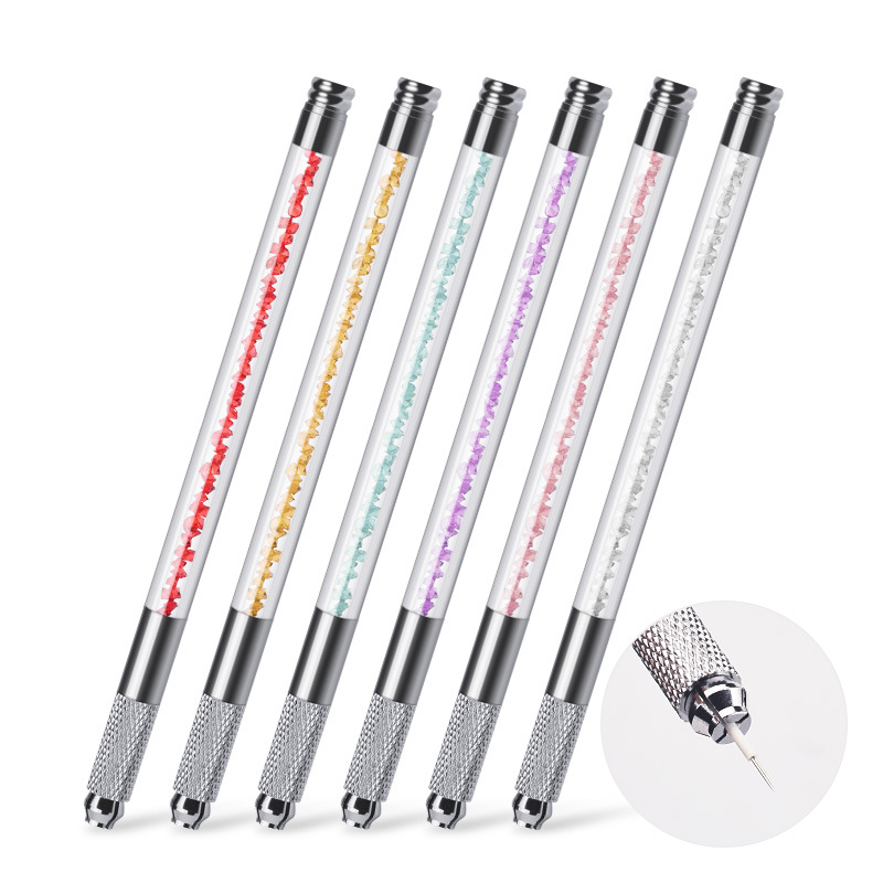 Factory wholesale single head crystal tattoo handicraft pen No.3 eyebrow tattoo Korean multifunctional tattoo pen waterproof