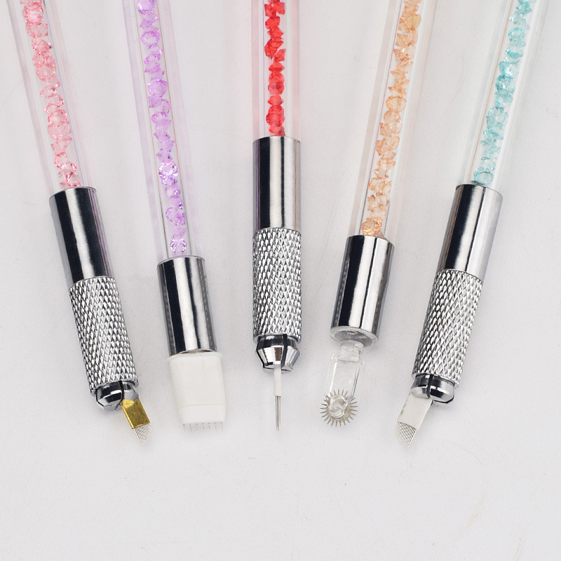 Factory direct selling double-headed crystal embroidery pen No. 4 eyebrow pencil Korean multi-functional embroidery handmade pen