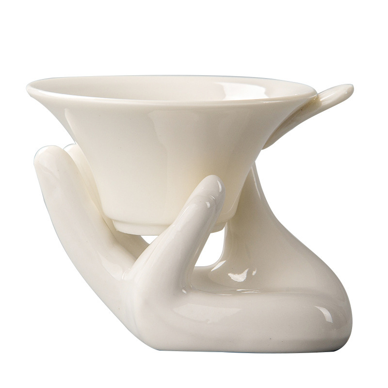 Tao di Guanyin hand tray ceramic tea set jade porcelain tea strainer tea set accessories wholesale filter wholesale