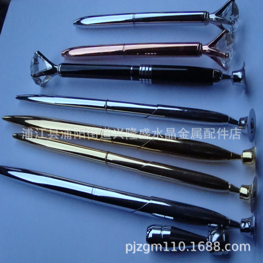 Медный вставной металлический столовый карандаш, трехпредметный подарок, хромированный серебряный большой диагональный золотой подставка для ручки, маленькие производители столовых ручек