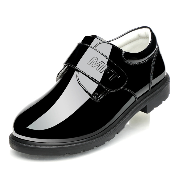 Children's Black Leather Shoes British Style Student Flower Girl 2025 Spring & Fall New Large, Medium and Small Boy Performance Boys' Leather Shoes