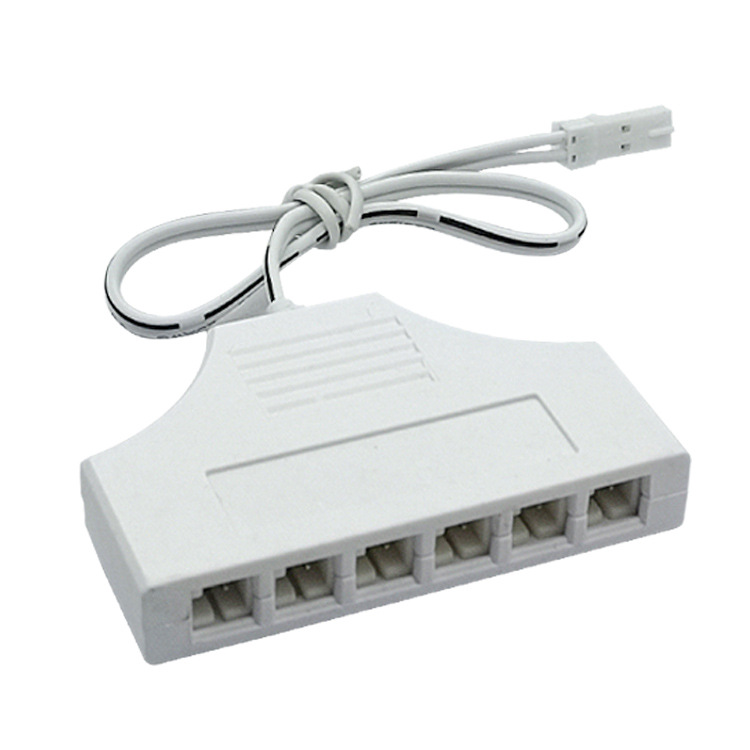 Zhongpu Manufacturer Wholesale 5A Six-Hole Dupont Junction Box Lamps Wardrobe Wine Cabinet Display Cabinet Lamp with Junction Box Power Supply