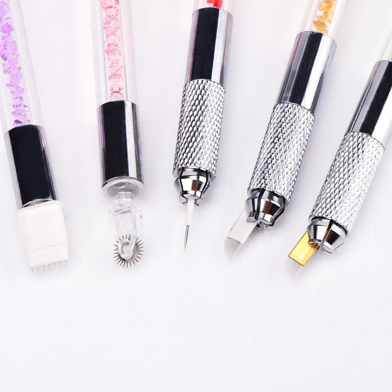 Factory wholesale single head crystal tattoo handicraft pen No.3 eyebrow tattoo Korean multifunctional tattoo pen waterproof