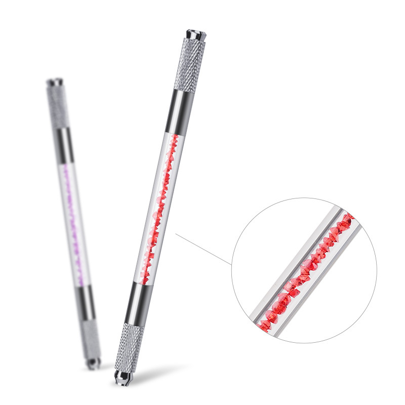 Factory direct selling double-headed crystal embroidery pen No. 4 eyebrow pencil Korean multi-functional embroidery handmade pen