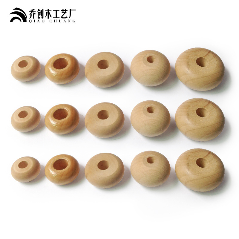 Manufacturer solid wood wooden abacus beads loose beads beads mental arithmetic beads wooden crafts
