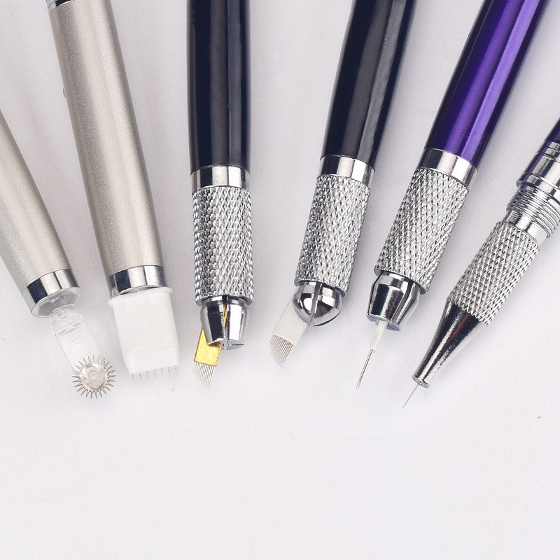 Factory direct sales of three-use tattoo pen 19 eyebrow tattoo pen multifunctional metal eyebrow tattoo manual pen