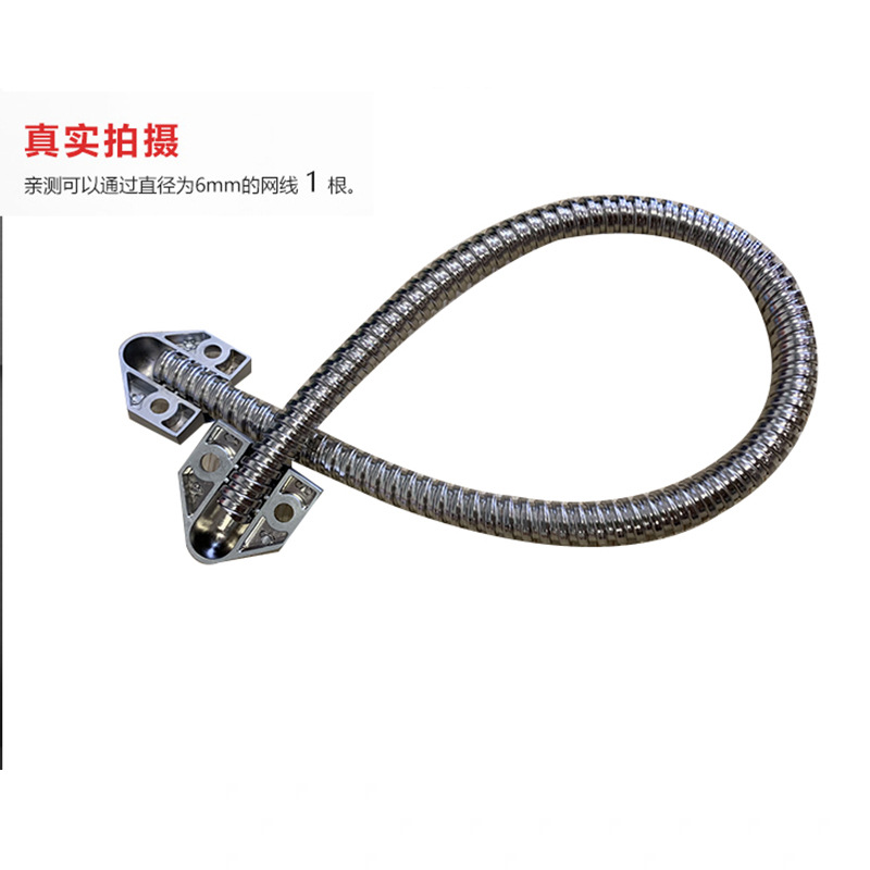 Access control line protector stainless steel anti-clamp threading pipe network cable wire protection hose exposed metal line feeder