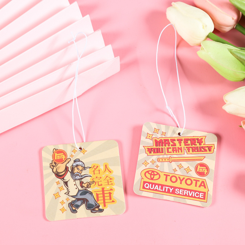 Manufacturer Customized Car Fragrance Tablets, Creative Cartoon Car Fragrance Tablets, Long-Lasting Odor Removal, Paper Fragrance Pendants, Car Hanging Decorations