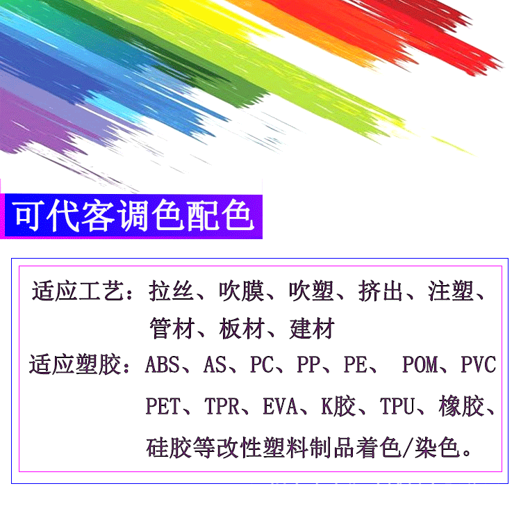 Color Powder Factory Plastic Color Mixing and Matching for Blow Molding, Extrusion, Injection Molding, Color Powder Color Matching, Manufacturer Coloring