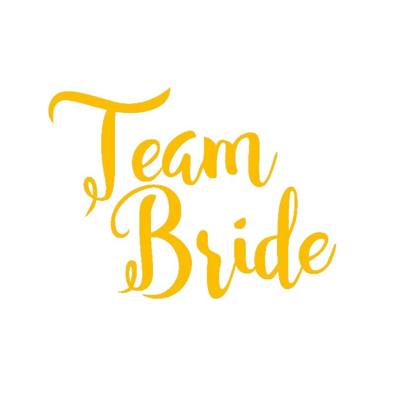 Team Bride bridesmaid wedding Bachelor Party metal water transfer cross border set bronzing tattoo sticker