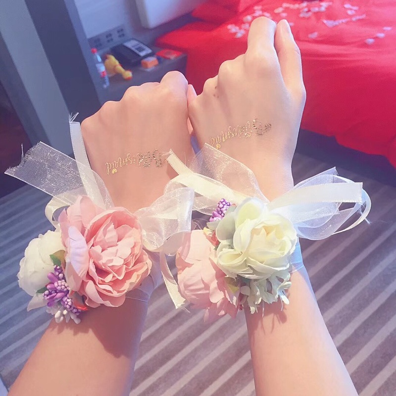 Team Bride bridesmaid wedding Bachelor Party metal water transfer cross border set bronzing tattoo sticker