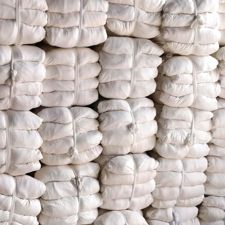 Ready Supply White Cotton Machine Wiping Cloth Thickeneded Industrial Rag with Good Oil and Water Absorption Machine Wiping Cloth