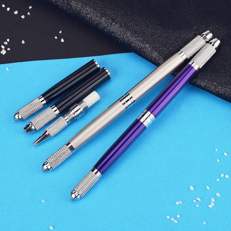 Factory direct sales of three-use tattoo pen 19 eyebrow tattoo pen multifunctional metal eyebrow tattoo manual pen