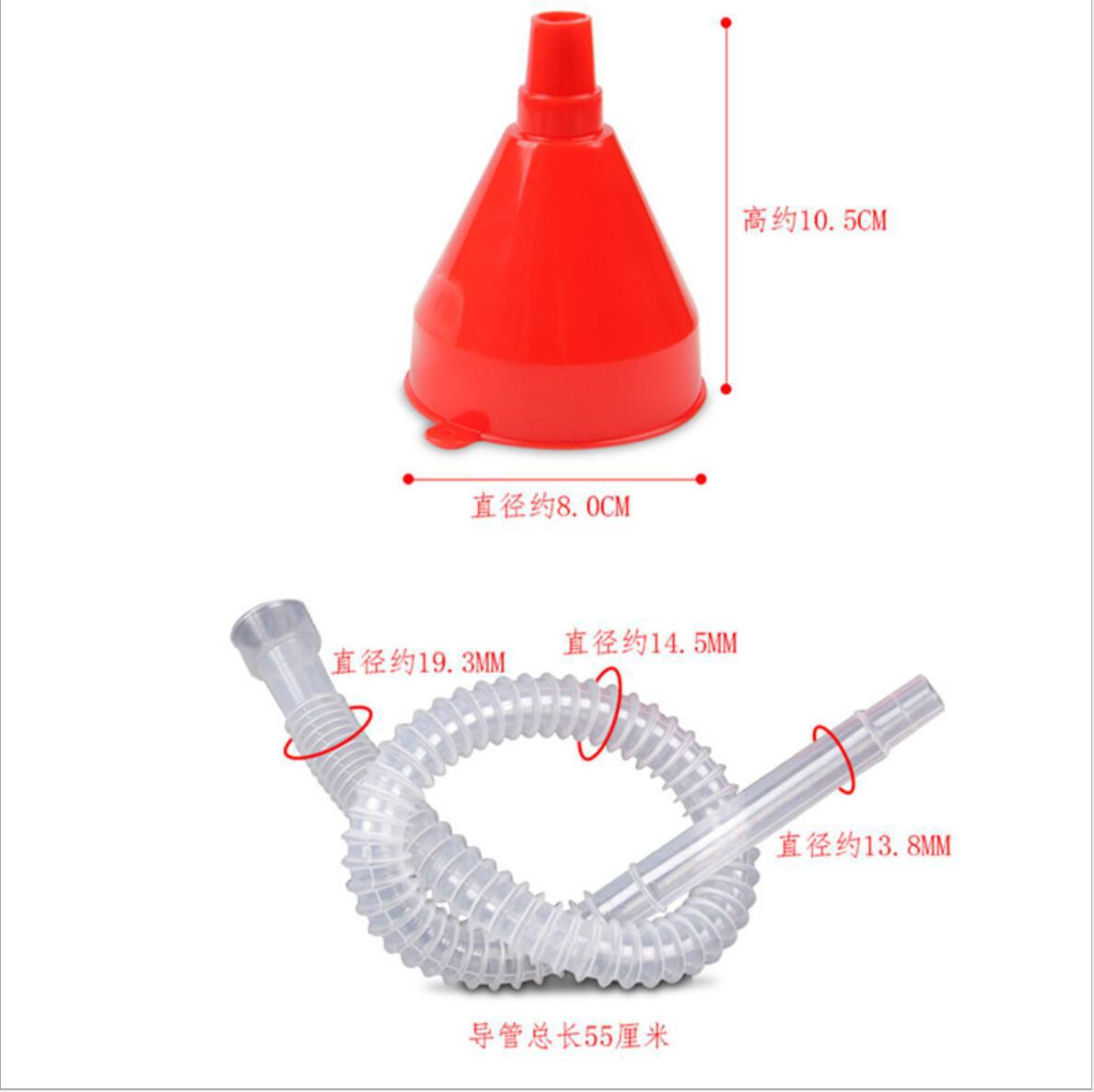 Car motorcycle plastic fuel funnel gasoline oil fuel lengthened small funnel thickened
