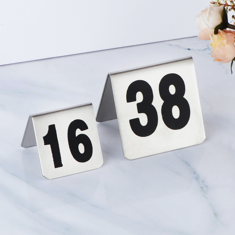 5 * 5CM stainless steel table number plate table number plate table number plate table number plate number plate number plate call number plate Table Plate