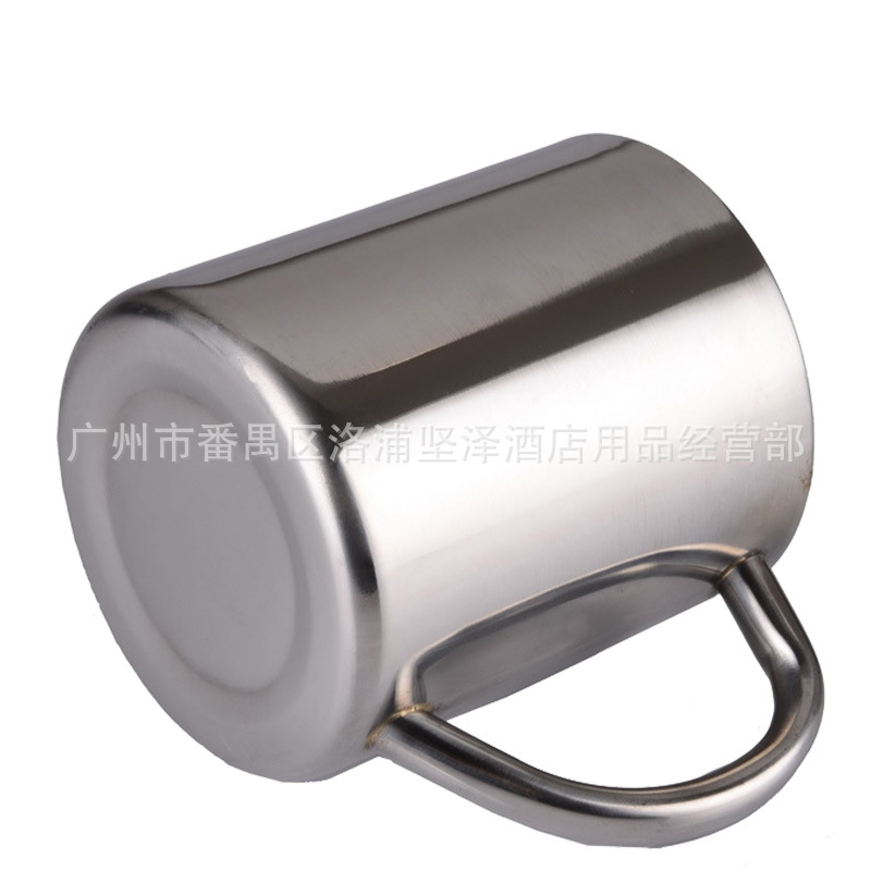 Thickened double-layer stainless steel cup with ears coffee cup student Cup Tea Cup heat insulation anti-scald children's Cup kindergarten