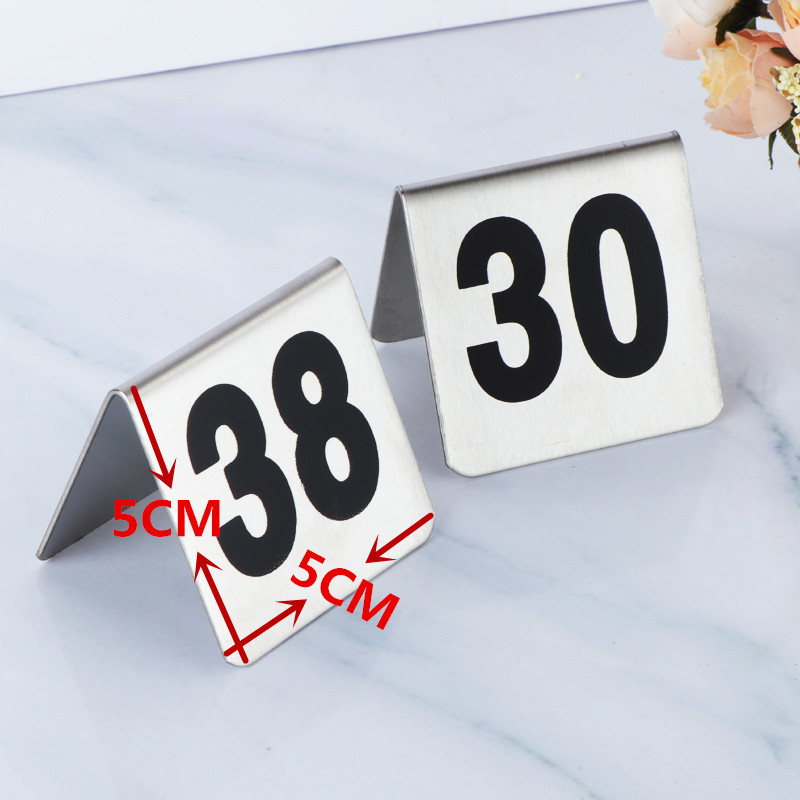5 * 5CM stainless steel table number plate table number plate table number plate table number plate number plate number plate call number plate Table Plate