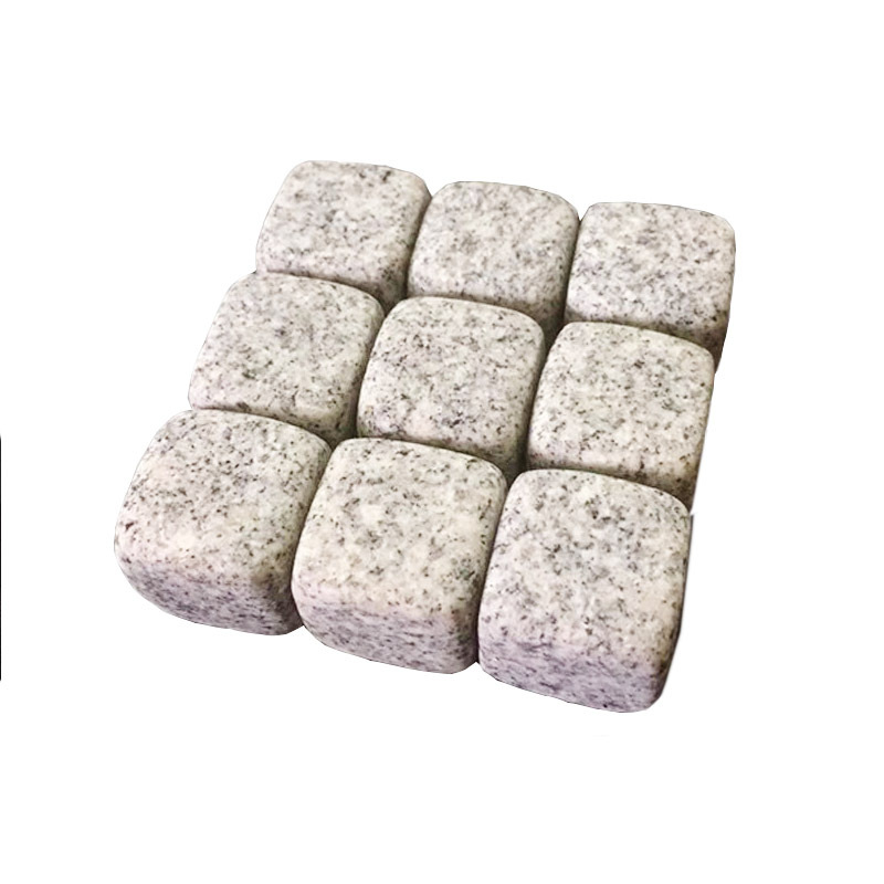 Factory direct supply light gray granite ice wine Stone quick-frozen whisky ice wine stone square Beverage wine Ice Stone