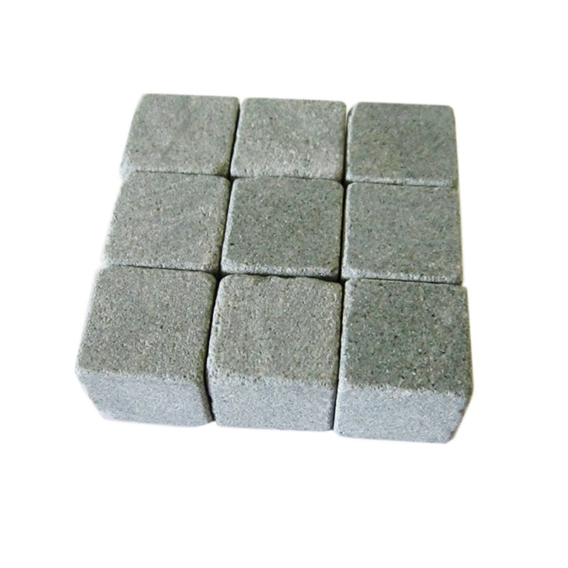 Factory direct supply light gray granite ice wine Stone quick-frozen whisky ice wine stone square Beverage wine Ice Stone