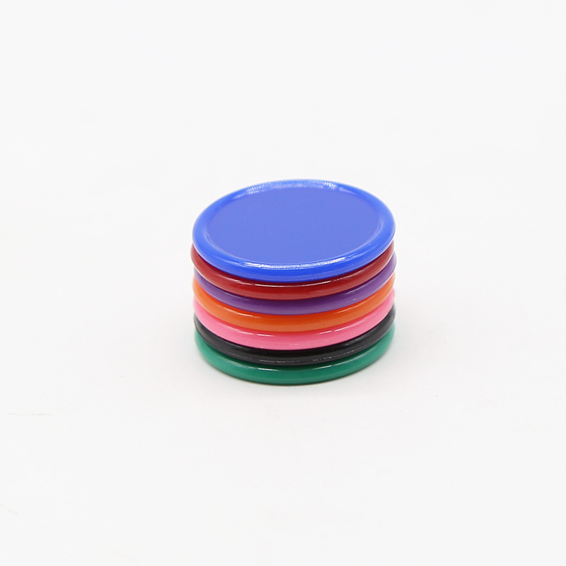 Chips coin no face value mahjong round card solid color plastic chip card round plastic edge round card game coin making