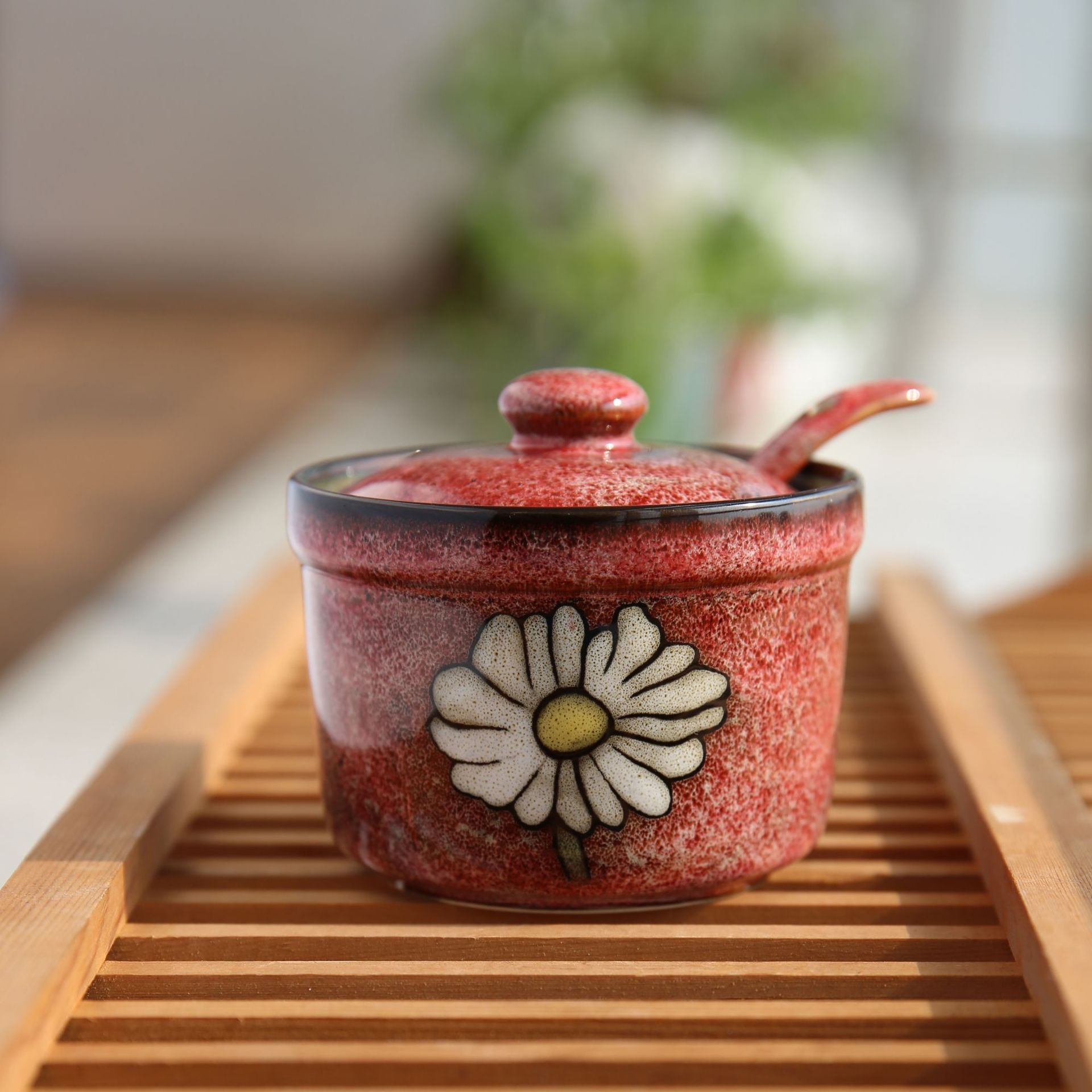 Yuquan Ceramic Korean Kiln Glaze Kitchen Household Seasoning Jar Ceramic Seasoning Jar Single Pack Can Be Mixed Batch