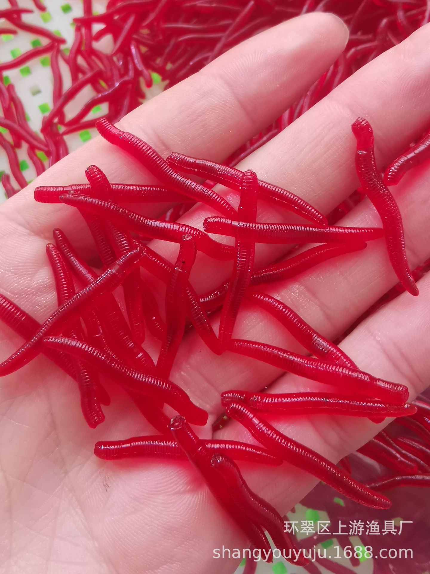 high quality simulation red worm earthworm fishing bait soft no burr added food grade bait agent