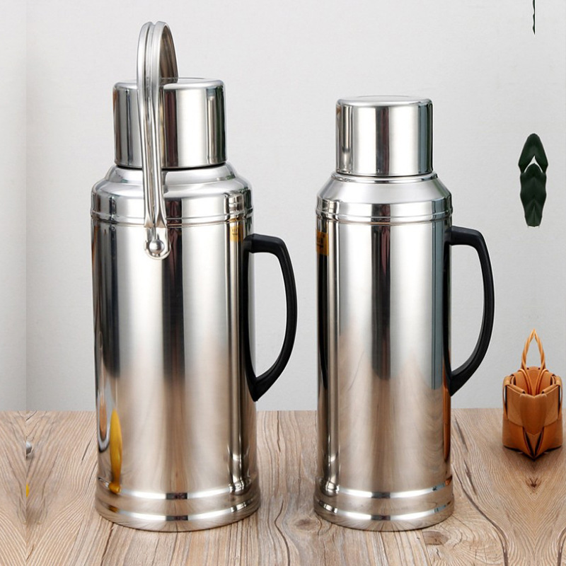 Stainless Steel Shell Thermos Bottle Dormitory Hospital Household Large Capacity Thermos Bottle Thermos Bottle Glass Liner Thermos Bottle