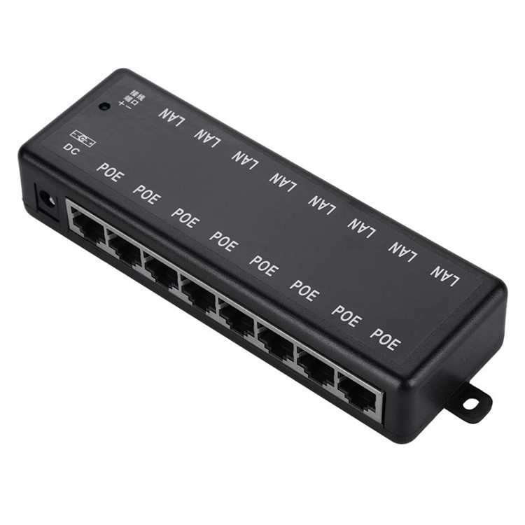 8-port POE centralized power supply module network wireless AP Bridge weak box centralized POE power supply box 12-48V