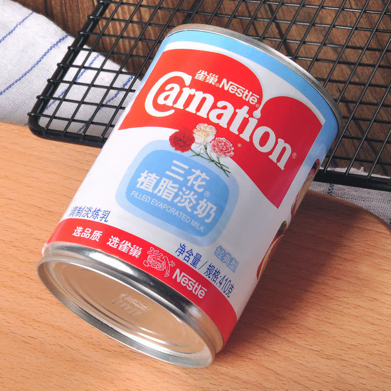 Nestle three-flower fat light milk 410g * 48 cans of cooking soup coffee milk tea