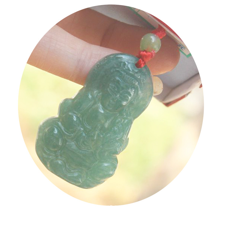 Big Sale Price B Material Jade Guanyin Pendant for Men with Guanyin for Women to Wear Buddha Without Gift Box Street Stall Supply