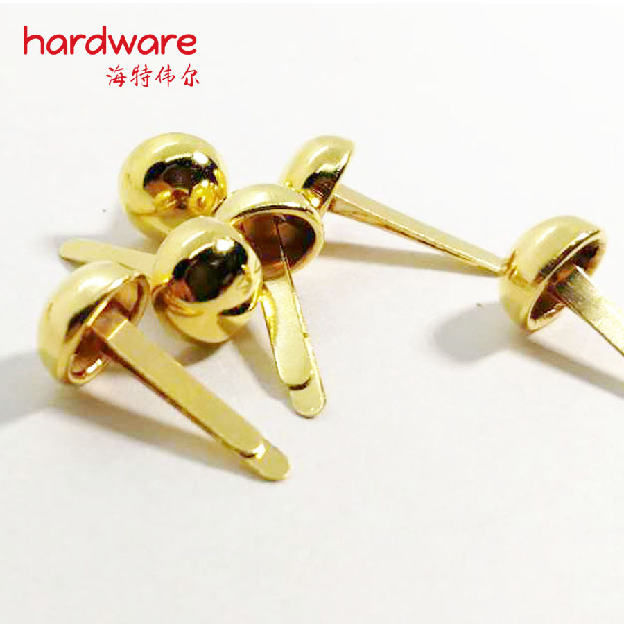 Free Shipping in Stock 8cm Gold Two-Legged Nails Two-Legged Mushroom Nails Two-Corner Nails Making Gift Box Festive Decorative Round-Head Nails