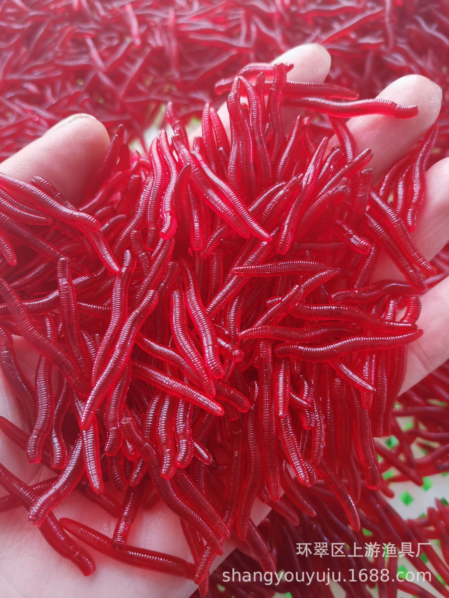 high quality simulation red worm earthworm fishing bait soft no burr added food grade bait agent