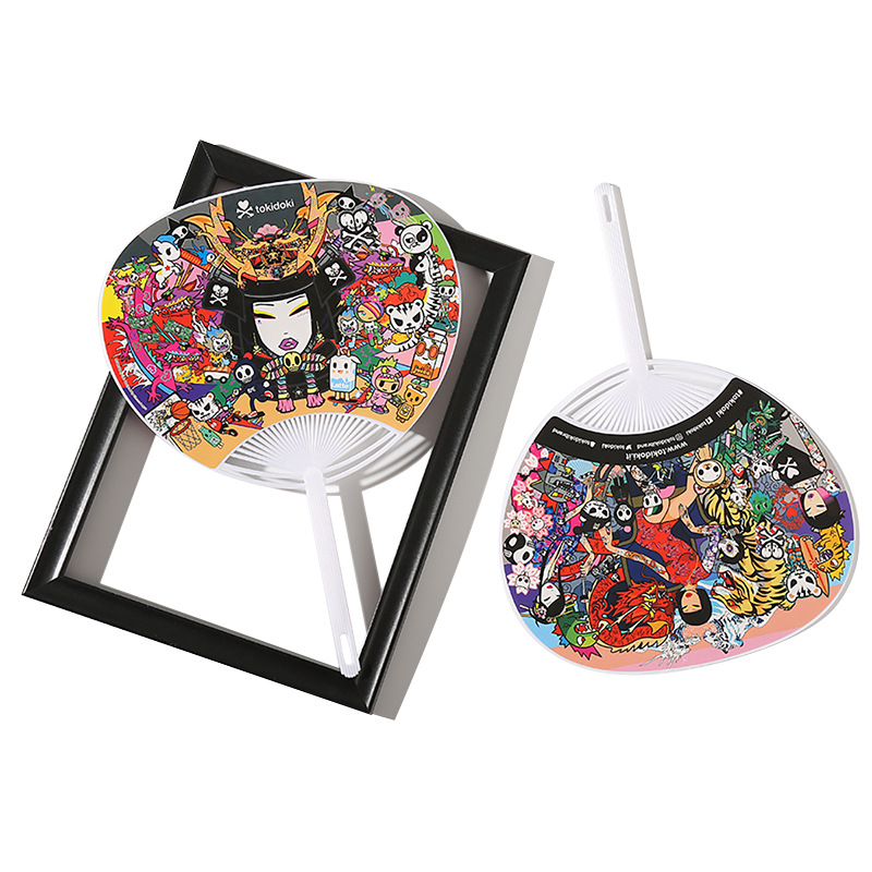 Advertising Fan Custom-Made Round Fan Custom-Made Folding Fan Ancient Fan Wholesale Fan Custom-Made Cattail Fan Plastic Fan Plastic Fan