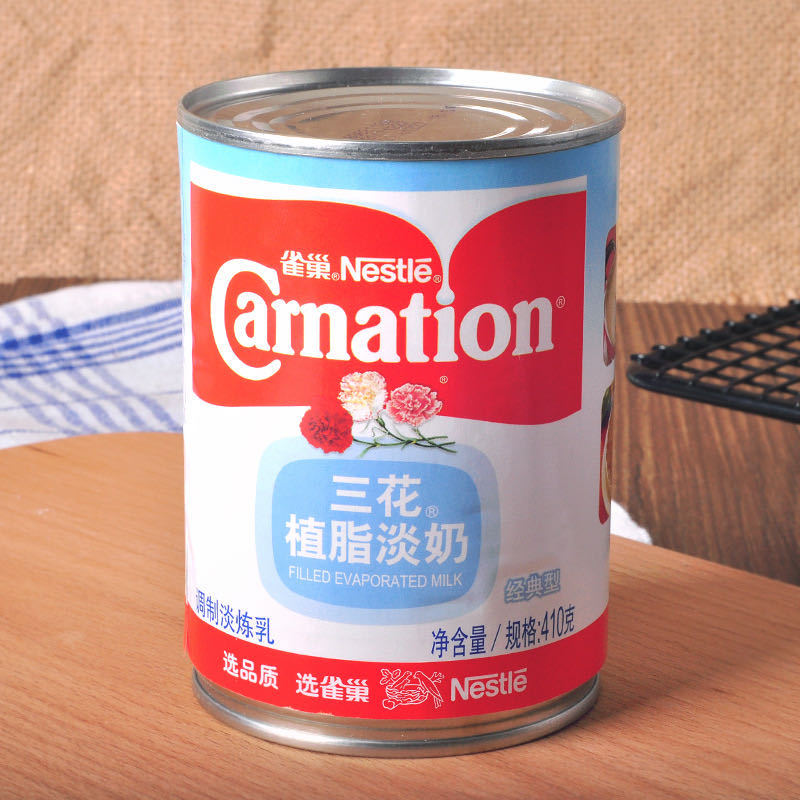 Nestle three-flower fat light milk 410g * 48 cans of cooking soup coffee milk tea