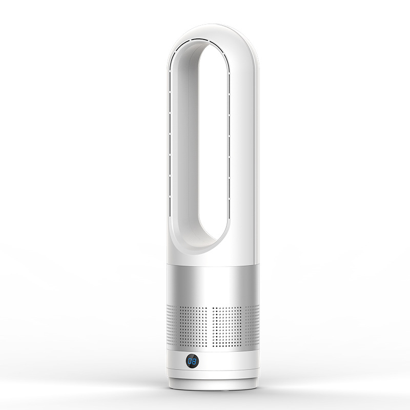 Cross-Border New Model 18inch Bladeless Cooling and Heating Fan Negative Ion Silent Desktop Electric Fan Floor-Standing Household Air Conditioner Tower Fan