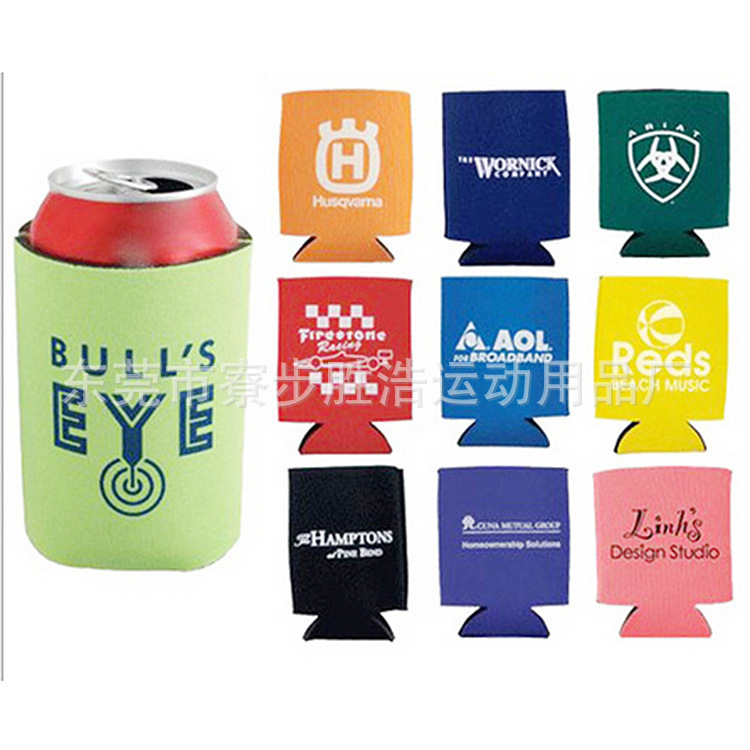 Factory Direct Sales Diving Fabric Cup Cover Insulated Coke Cup Cover One-Piece Can Cover Promotional Diving Material Cup Cover