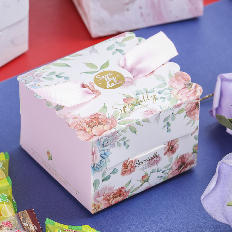 Creative wedding square candy box Chinese candy carton full moon candy bag European wedding supplies wholesale