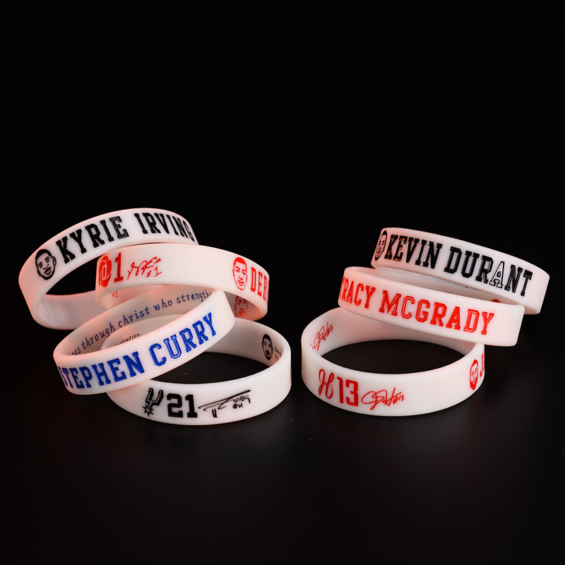Basketball Bracelet Kobe James Curry Irving Harden Durant Avatar Lava Silicone Wristband Luminous Fan