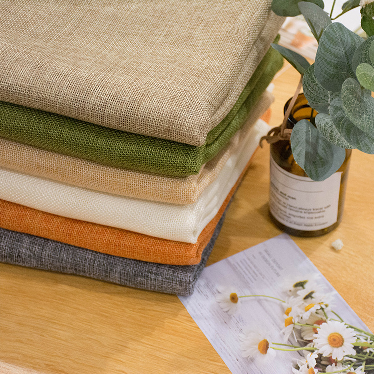 Spot 800D imitation linen linen pillow cloth tablecloth door curtain cloth sand release luggage cloth wholesale PE coating