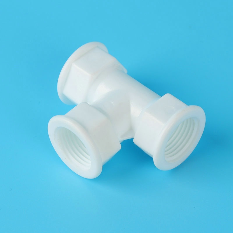 Fengfeng 4 points three inner wire tee pom plastic outer wire joint pom pipe fittings for solar energy pipe fittings