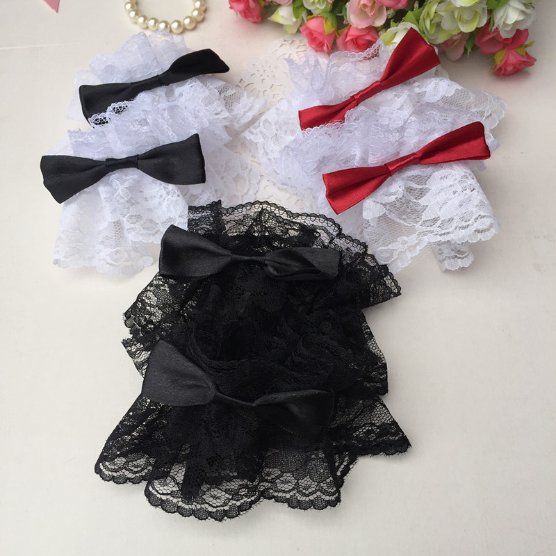 Diablo Lolita Lace Hand Sleeve Bow Sleeve Lolita Decorative Small Cute Dress LO Niang KC